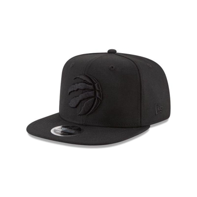 Black Toronto Raptors Hat - New Era NBA Black On Black High Crown 9FIFTY Snapback Caps USA9371850